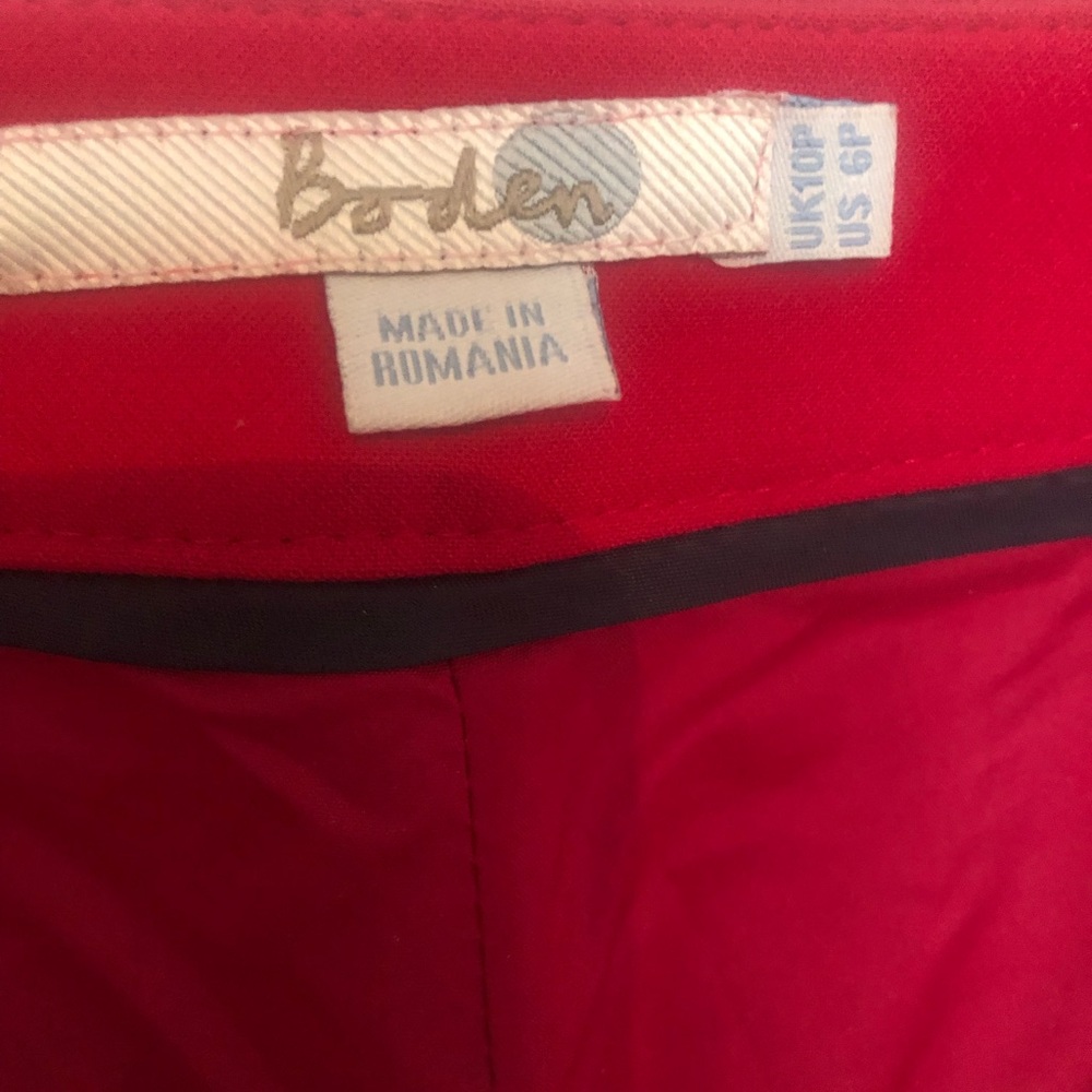 Boden Bright pink pants with Black Trim